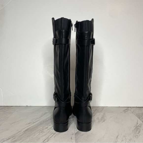 New! Naturalizer Sahara Black Faux Leather Tall Boot 8M - Picture 3 of 15